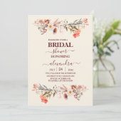 Wildflowers Botanische Tuin Bruidsfeest Uitnodigin Kaart (Staand voorkant)