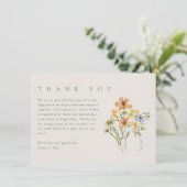 Wildflowers Botanische Tuin Trouwfoto Bedankkaart (Staand voorkant)