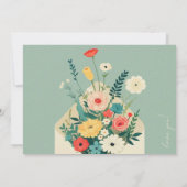 Wildflowers Botanische Tuin Wedding Bridesmade Kaart (Achterkant)