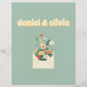 Wildflowers Botanische Tuin Wedding Menu (Achterkant)