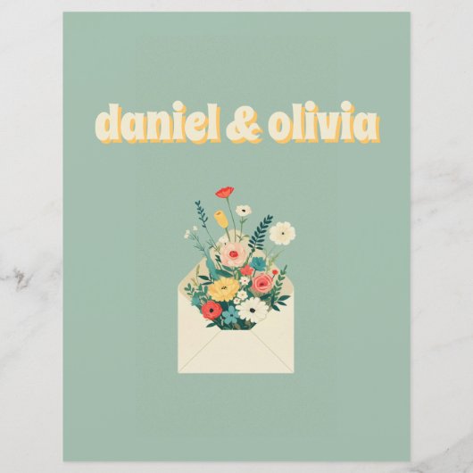 Wildflowers Botanische Tuin Wedding Menu (Achterkant)