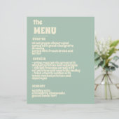 Wildflowers Botanische Tuin Wedding Menu (Staand voorkant)