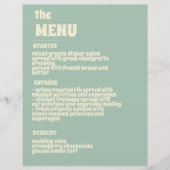 Wildflowers Botanische Tuin Wedding Menu (Voorkant)