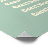 Wildflowers Botanische Tuin Wedding Seating Charts Poster (Hoek)