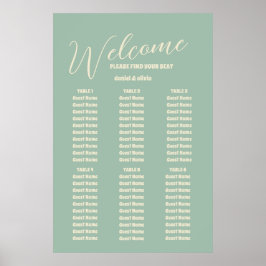 Wildflowers Botanische Tuin Wedding Seating Charts Poster