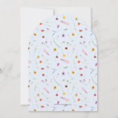 Wildflowers Boy Baby shower Arch Top Kaart (Achterkant)