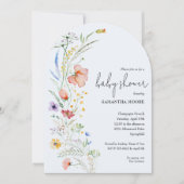 Wildflowers Boy Baby shower Arch Top Kaart (Voorkant)