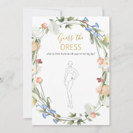 Wildflowers Bridal Guess the Dress Game Kaart