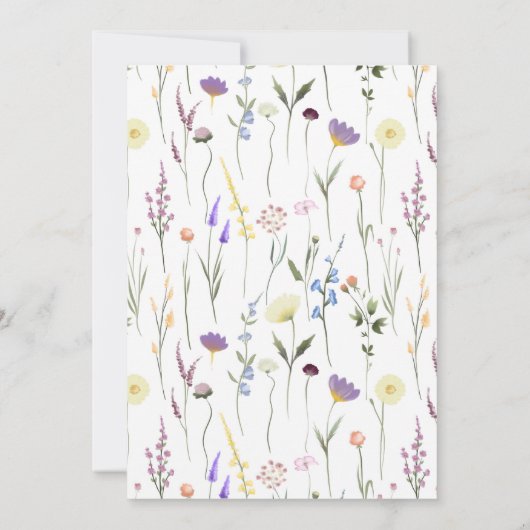 Wildflowers Bridal Guess the Dress Game Kaart (Achterkant)