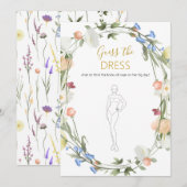 Wildflowers Bridal Guess the Dress Game Kaart (Voorkant / Achterkant)