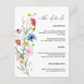 Wildflowers Bruiloft Behuizing Kaart (Voorkant)