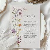 Wildflowers Bruiloft Details Behuizing Kaarten