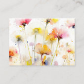 Wildflowers bruiloft details kleine behuizing Kaar Informatiekaartje (Achterkant)