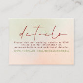 Wildflowers bruiloft details kleine behuizing Kaar Informatiekaartje (Voorkant)