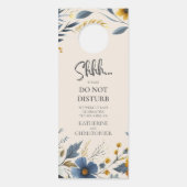 Wildflowers bruiloft shhh niet storen beige deurhanger (Voorkant)