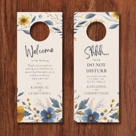 Wildflowers bruiloft shhh niet storen beige deurhanger
