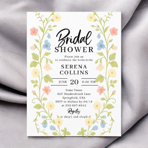 Wildflowers Brush Calligraphy Vrijgezellenfeest Briefkaart