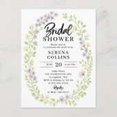 Wildflowers Brush Calligraphy Vrijgezellenfeest Briefkaart (Voorkant)