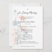 Wildflowers Bunch Minimal In Loving Memory Photo Kaart (Voorkant)