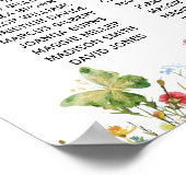 Wildflowers Butterflies 30 Tafels Trouwstoelen Poster (Hoek)