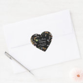 Wildflowers Butterflies Greenery Funeral Hart Sticker (Envelop)