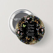 Wildflowers Butterflies Greenery Funeral Ronde Button 5,7 Cm (Voorkant /achterkant)