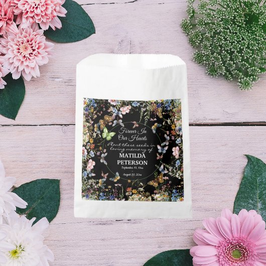 Wildflowers Butterflies Memorial Seed Packet Bedankzakje