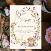 Wildflowers Butterflies Tea Party Bridal Luncheon Kaart