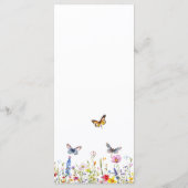 Wildflowers Butterflies Wedding Bar Menu (Achterkant)