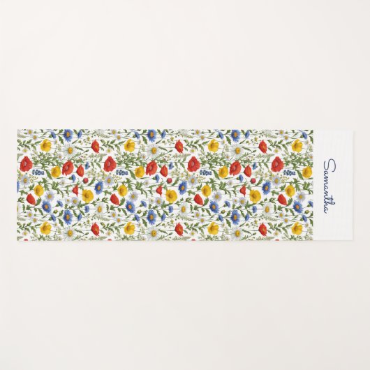 Wildflowers  Chic Kleurrijk Elegant Custom Yogamat (Voorkant (horizontaal))