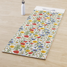 Wildflowers  Chic Kleurrijk Elegant Custom Yogamat