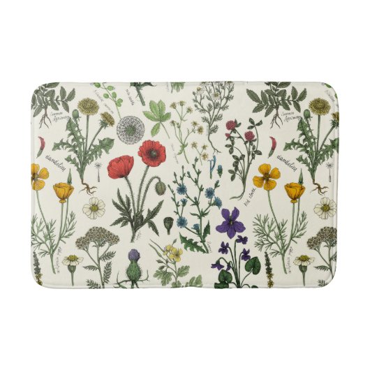 Wildflowers collage badmat (Voorkant)