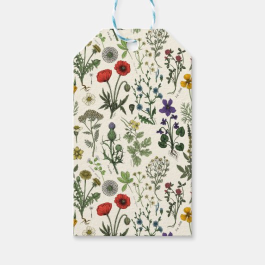 Wildflowers collage cadeaulabel (Voorkant)