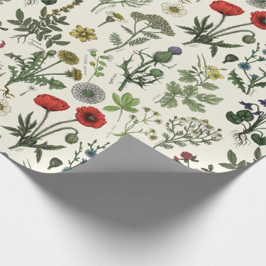 Wildflowers collage cadeaupapier (Hoek)