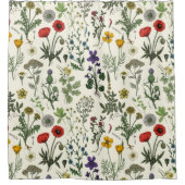 Wildflowers collage douchegordijn (Voorkant)