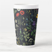 Wildflowers collage latte mok (Voorkant)