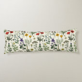 Wildflowers collage lichaamskussen (Achterkant)