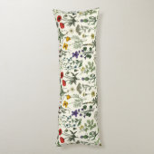 Wildflowers collage lichaamskussen (Achterkant (Verticaal))