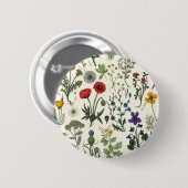 Wildflowers collage ronde button 5,7 cm (Voorkant /achterkant)