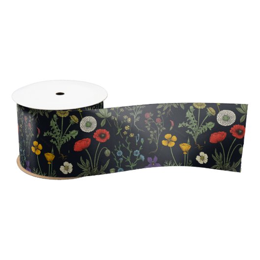 Wildflowers collage satijnen lint (Spoel)
