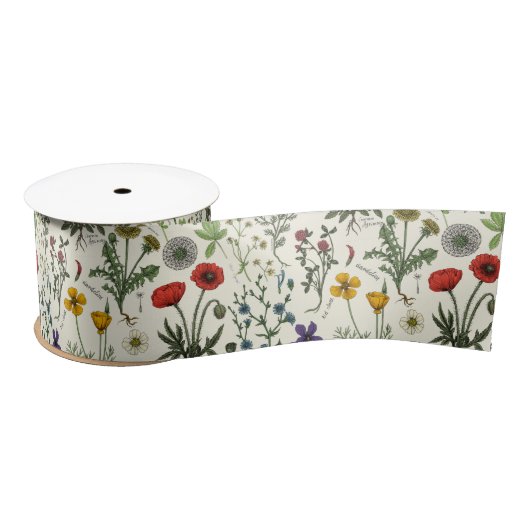 Wildflowers collage satijnen lint (Spoel)