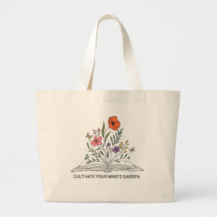 Wildflowers cultiveren de tuin van je geest grote tote bag