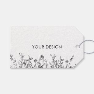 Wildflowers Custom Logo Hang Labels met Touwtje Cadeaulabel
