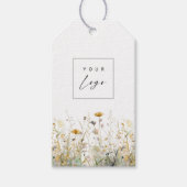 Wildflowers Custom Logo Kleur Hang Labels W/String Cadeaulabel (Voorkant)