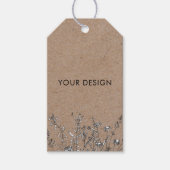 Wildflowers Custom Logo Kraft Hang Labels W / Stri Cadeaulabel (Voorkant)