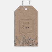 Wildflowers Custom Logo Kraft Hang Labels W / Stri Cadeaulabel (Achterkant)
