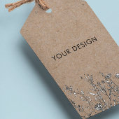 Wildflowers Custom Logo Kraft Hang Labels W / Stri Cadeaulabel