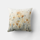 Wildflowers Custom Naam Kwekerij Decor Bloemen Kussen (Achterkant)