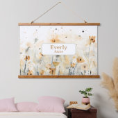 Wildflowers Custom Name Hout Topped Wall Tapestry Hangend Wandkleed (Slaapkamer)