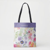 Wildflowers Cute Trendy Chic Stylish Tote Bag (Voorkant)